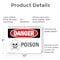 Signmission Poison Danger Sign, Plastic, 10in W x 7in L, 2PK OS-2PACK-DS-P-710-L-2039 - alternate 2